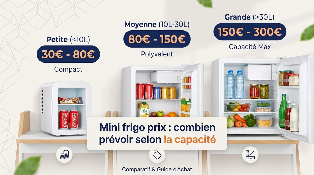 Mini frigo prix : combien prévoir selon la capacité Image