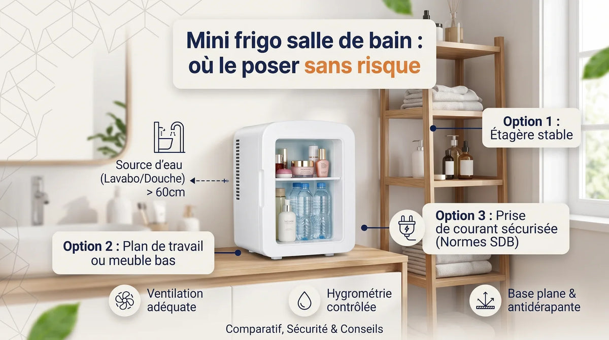 Mini frigo salle de bain : où le poser sans risque Image