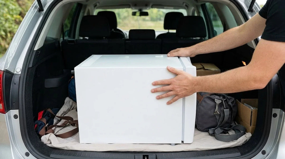 Transporter un mini frigo couché : risques et délais Image