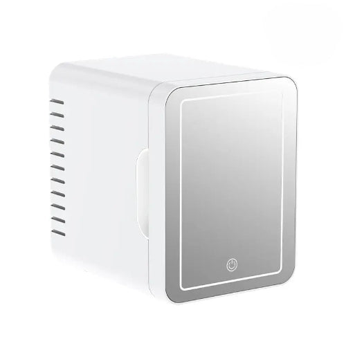 Mini Frigo 4 L Chaud-Froid avec Miroir LED Blanc vue latérale gauche