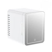 Mini Frigo 4 L Chaud-Froid avec Miroir LED Blanc vue latérale gauche