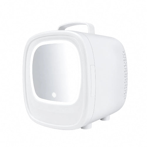 Mini Frigo 6 L Chaud-Froid avec Miroir LED Blanc vue latérale droite