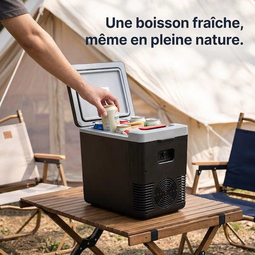 Mini Frigo 8 L Portable, Chaud-Froid pour l'Extérieur