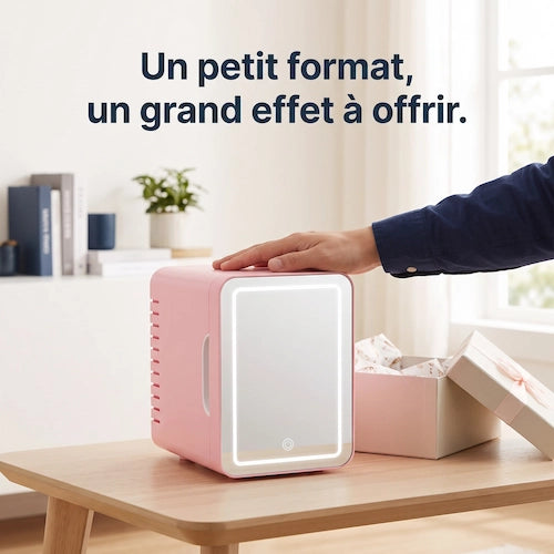 Mini Frigo 4 L Chaud-Froid avec Miroir LED