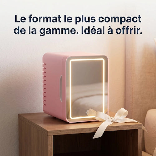 Mini Frigo 4 L Chaud-Froid avec Miroir LED