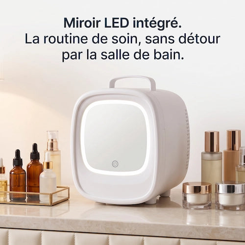 Mini Frigo 6 L Chaud-Froid avec Miroir LED
