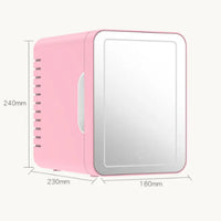 Mini Frigo 4 L Chaud-Froid avec Miroir LED